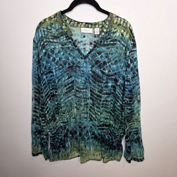 Chico's Blouse Womens 2 (Large) - Picture 1 of 6